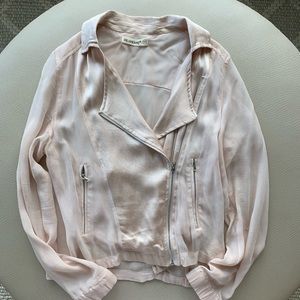 Blank NYC Crepe Moto Jacket in size x-small